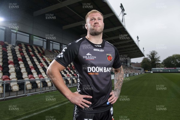 280920 -  Ross Moriarty of Dragons wearing the new Dragons kit for the 2020/2021 season