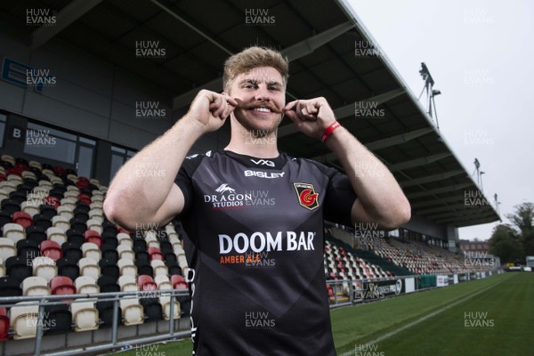 280920 -  Aaron Wainwright of Dragons wearing the new Dragons kit for the 2020/2021 season
