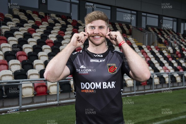 280920 -  Aaron Wainwright of Dragons wearing the new Dragons kit for the 2020/2021 season