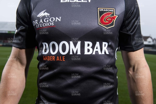 280920 -  Rhodri Williams of Dragons wearing the new Dragons kit for the 2020/2021 season