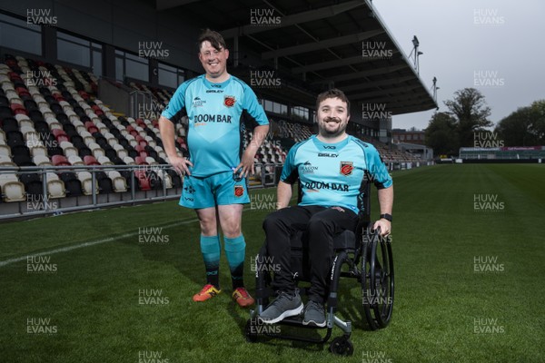 280920 -  Ieuan Coombes (right) of Dragons Wheelchair Rugby and Conor Rice of Dragons Allstars Mixed Ability