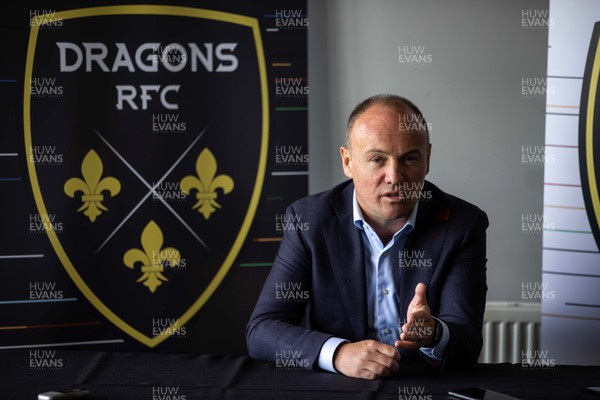 270622 - Picture shows Chairman David Buttress speaking at a press conference for the rebranding of Dragons RFC