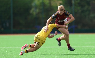 060926 - Dragons RFC U18 v RGC U18, WRU Regional Age Grade Championship - Matthew Kemp of RGC is tackled