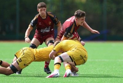 060926 - Dragons RFC U18 v RGC U18, WRU Regional Age Grade Championship - Riley Jones of RGC is tackled
