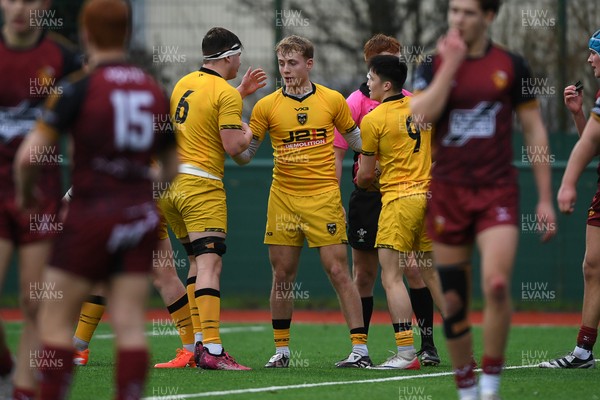 250126 - Dragons RFC U18 v RGC U18 - Ryley Fussell of Dragons scores a try