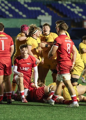 120226 - Dragons RFC U18 v Scarlets U18, WRU Regional Age Grade Championship 3rd and 4th place play off - Dragons power over for the opening try