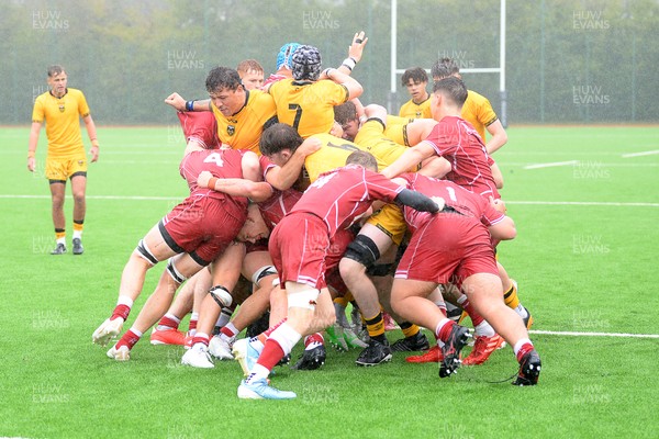 140925 - Dragons RFC U18 v Scarlets U18 - Things heat up between the two sides