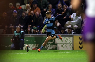 171025 - Dragons RFC v Cardiff Rugby - United Rugby Championship - Callum Sheedy of Cardiff