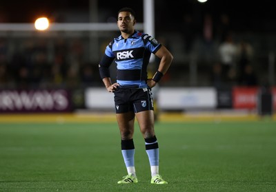 171025 - Dragons RFC v Cardiff Rugby - United Rugby Championship - Ben Thomas of Cardiff 