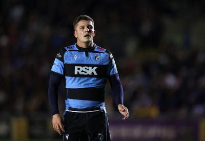 171025 - Dragons RFC v Cardiff Rugby - United Rugby Championship - Callum Sheedy of Cardiff 