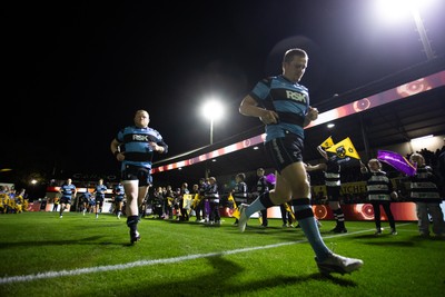 171025 - Dragons RFC v Cardiff Rugby - United Rugby Championship -Keiron Assiratti and Dan Thomas of Cardiff 