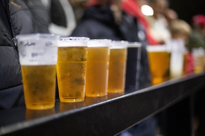 171025 - Dragons RFC v Cardiff Rugby - United Rugby Championship - Fans on the terrace