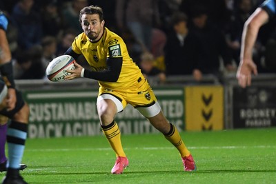 171025 - Dragons RFC v Cardiff Rugby - United Rugby Championship - Rhodri Williams of Dragons