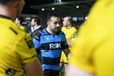 171025 - Dragons RFC v Cardiff Rugby - United Rugby Championship - Liam Belcher of Cardiff Rugby at full time