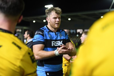 171025 - Dragons RFC v Cardiff Rugby - United Rugby Championship - Josh McNally of Cardiff Rugby at full time