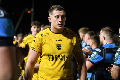 171025 - Dragons RFC v Cardiff Rugby - United Rugby Championship - Dejected Ben Carter of Dragons