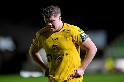 171025 - Dragons RFC v Cardiff Rugby - United Rugby Championship - Dejected Brodie Coghlan of Dragons