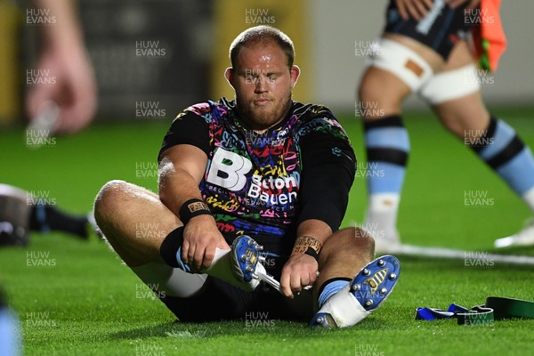 171025 - Dragons RFC v Cardiff Rugby - United Rugby Championship - Corey Domachowski of Cardiff Rugby