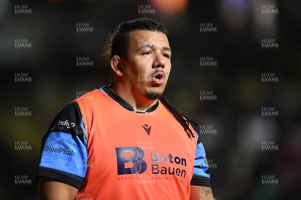 171025 - Dragons RFC v Cardiff Rugby - United Rugby Championship - Javan Sebastian of Cardiff Rugby