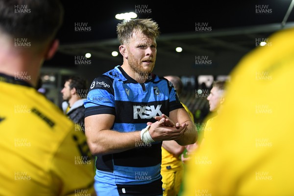171025 - Dragons RFC v Cardiff Rugby - United Rugby Championship - Josh McNally of Cardiff Rugby at full time