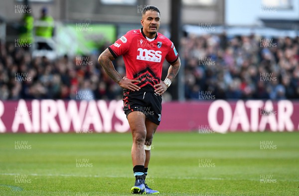 261222 - Dragons v Cardiff Rugby - United Rugby Championship - Rey Lee-Lo of Cardiff