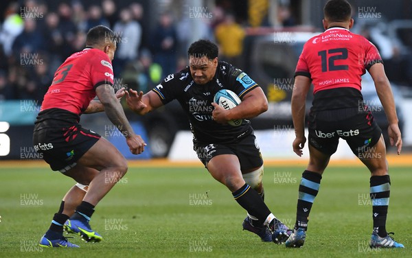 261222 - Dragons v Cardiff Rugby - United Rugby Championship - Aki Seiuli of Dragons