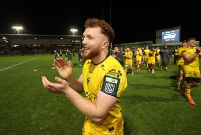 201225 - Dragons RFC v Connacht - United Rugby Championship - Aneurin Owen of Dragons at full time