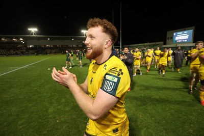201225 - Dragons RFC v Connacht - United Rugby Championship - Aneurin Owen of Dragons at full time