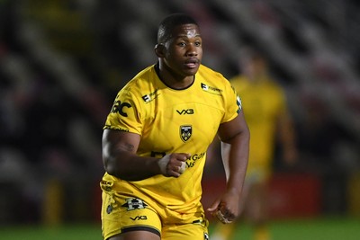 201225 - Dragons RFC v Connacht - United Rugby Championship - Cebo Dlamini of Dragons