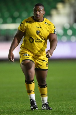 201225 - Dragons RFC v Connacht - United Rugby Championship - Cebo Dlamini of Dragons