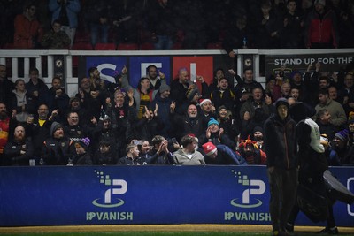 201225 - Dragons RFC v Connacht - United Rugby Championship - Dragons fans at full time