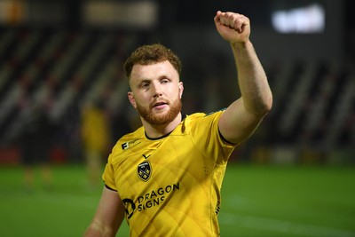 201225 - Dragons RFC v Connacht - United Rugby Championship - Aneurin Owen of Dragons at full time
