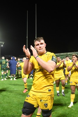 201225 - Dragons RFC v Connacht - United Rugby Championship - Shane Lewis-Hughes of Dragons at full time