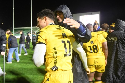 201225 - Dragons RFC v Connacht - United Rugby Championship - Rio Dyer of Dragons at full time