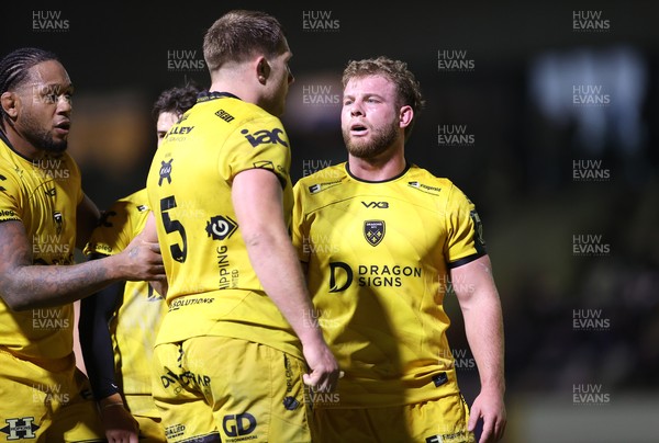 201225 - Dragons RFC v Connacht - United Rugby Championship - George Roberts of Dragons on his debut