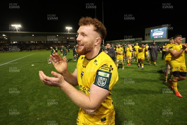201225 - Dragons RFC v Connacht - United Rugby Championship - Aneurin Owen of Dragons at full time