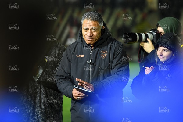 201225 - Dragons RFC v Connacht - United Rugby Championship - Dragons head coach, Filo Tiatia at full time