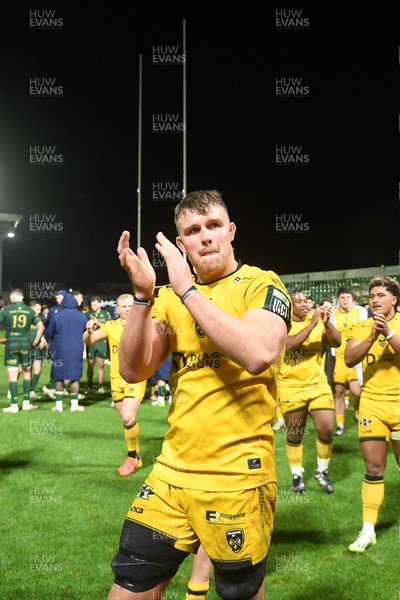 201225 - Dragons RFC v Connacht - United Rugby Championship - Shane Lewis-Hughes of Dragons at full time