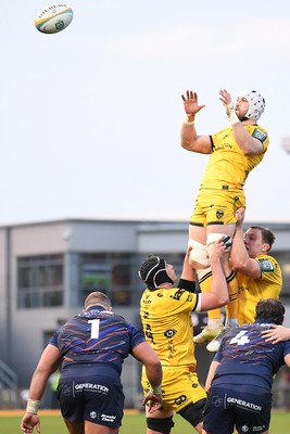 090526 - Dragons RFC v Edinburgh Rugby - United Rugby Championship - Harrison Keddie of Dragons wins the line-out