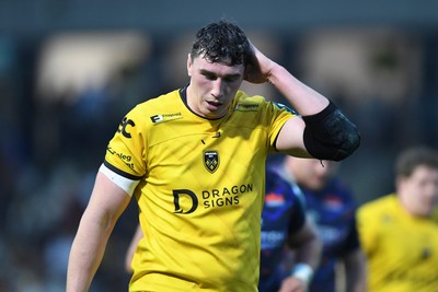 090526 - Dragons RFC v Edinburgh Rugby - United Rugby Championship - Dejected Seb Davies of Dragons