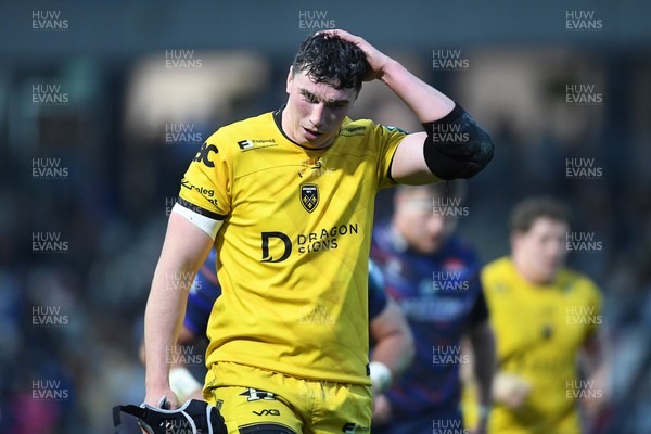 090526 - Dragons RFC v Edinburgh Rugby - United Rugby Championship - Dejected Seb Davies of Dragons