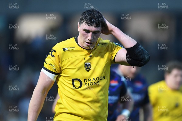090526 - Dragons RFC v Edinburgh Rugby - United Rugby Championship - Dejected Seb Davies of Dragons