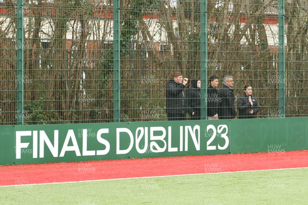 220123 - Dragons RFC v Emirates Lions - EPCR Challenge Cup - With limited access after the match was moved to the Dragons training base, the CCB Centre for Sporting Excellence in Ystrad Mynach, due to a frozen pitch at Rodney Parade, fans of Dragons find different ways to watch the game