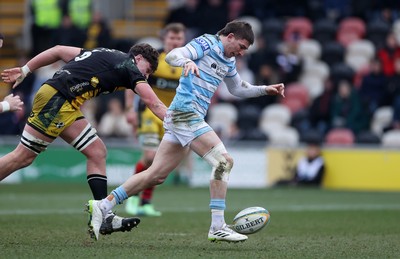 160225 - Dragons RFC v Glasgow Warriors - United Rugby Championship - Sebastian Cancelliere of Glasgow 