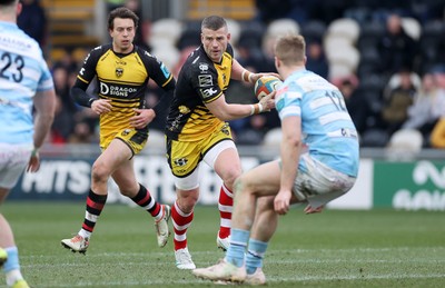 160225 - Dragons RFC v Glasgow Warriors - United Rugby Championship - Scott Williams of Dragons 