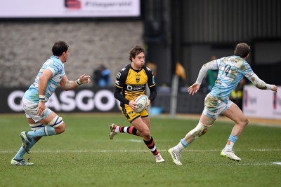 160225 - Dragons RFC v Glasgow Warriors - United Rugby Championship - Lloyd Evans of Dragons