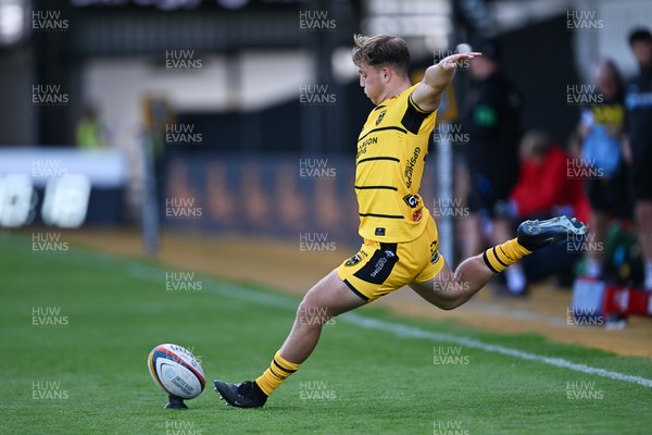 050926 - Dragons RFC v Hartpury, Preseason Friendly - Jac Lloyd of Dragons kicks the conversion