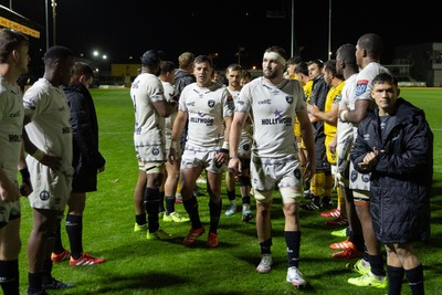 031025 - Dragons RFC v Hollywoodbets Sharks, United Rugby Championship - Sharks players are clapped off the pitch by the Dragons