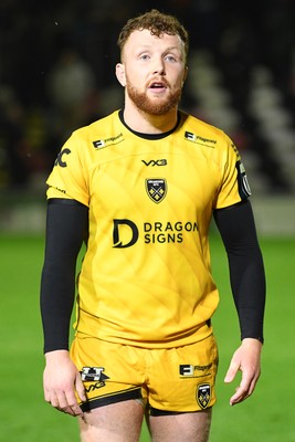 031025 - Dragons RFC v Hollywoodbets Sharks - United Rugby Championship - Aneurin Owen of Dragons at full time