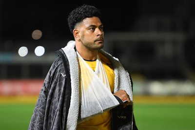 031025 - Dragons RFC v Hollywoodbets Sharks - United Rugby Championship - Fetuli Paea of Dragons at full time
